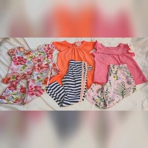 EUC-Girl's Bundle of 3 Fun Juicy Couture & Baby LuLu Summer Legging Sets, Sz 4